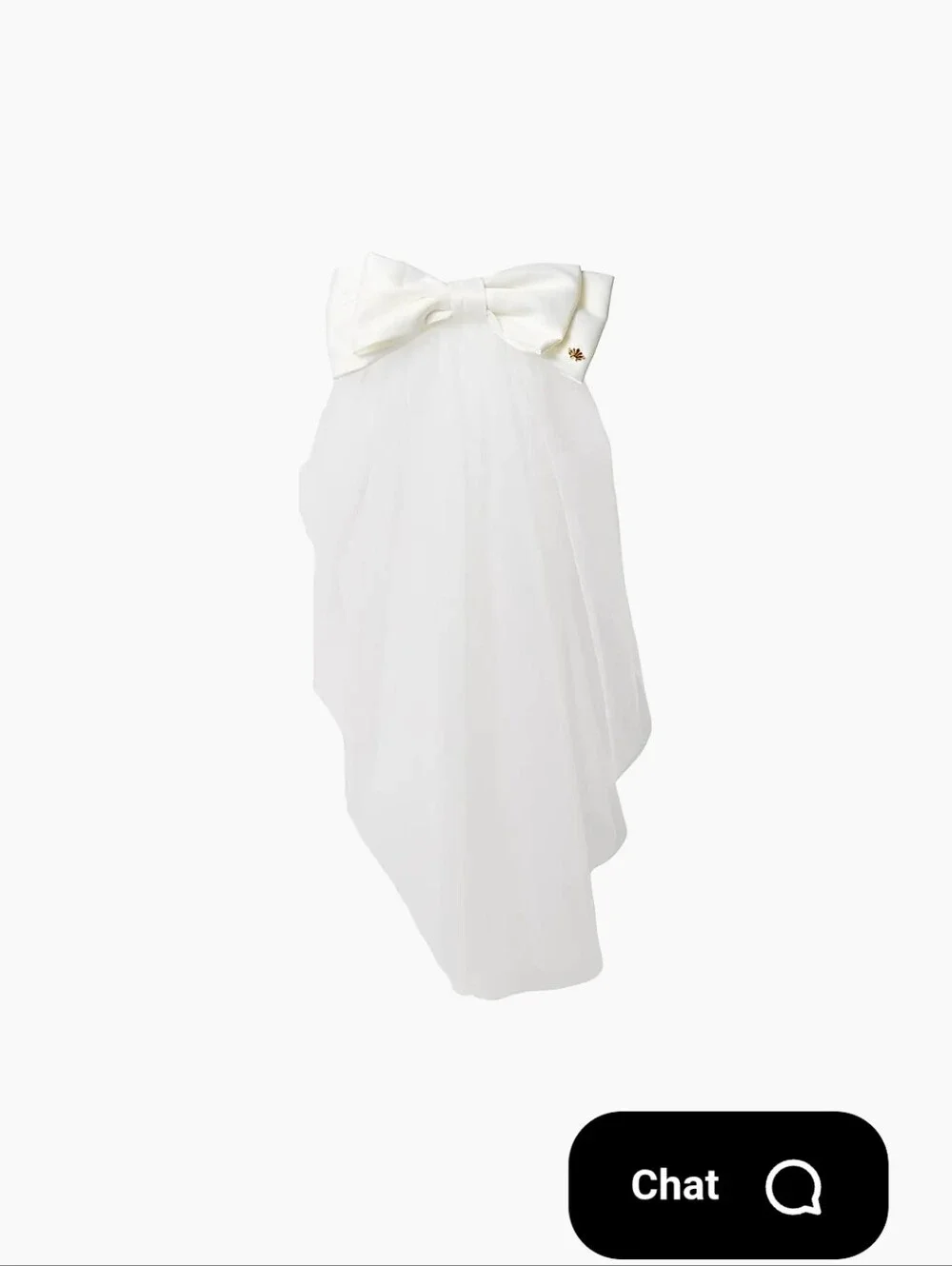 NWT Lele Sadoughi Priscilla Silk Blend Bow Veil – Ivory